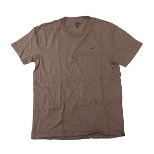 Hollister Mens Short Sleeve Logo T-Shirt Mauve Purple Cotton Crew Neck Medium